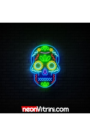 Meksika kafatası - NEON LED Tabela