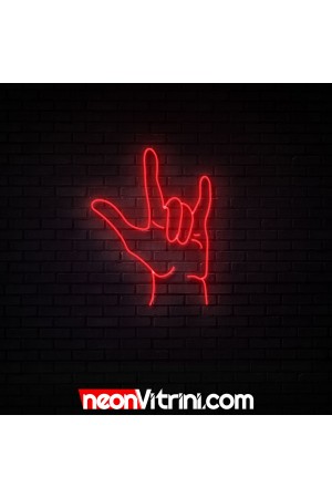 Rock Hand - NEON LED Tabela
