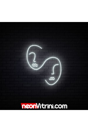 Yüzler - NEON LED Tabela